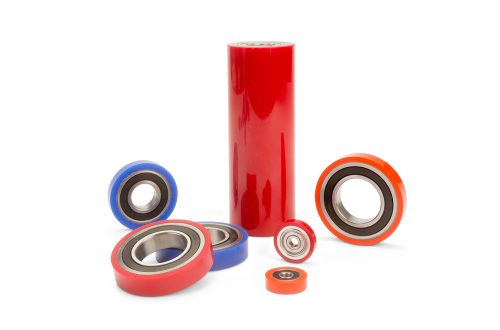 Rubber coated bearings