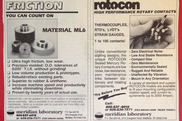 Meridian Laboratory, ROTOCON, ML6, Contact Information