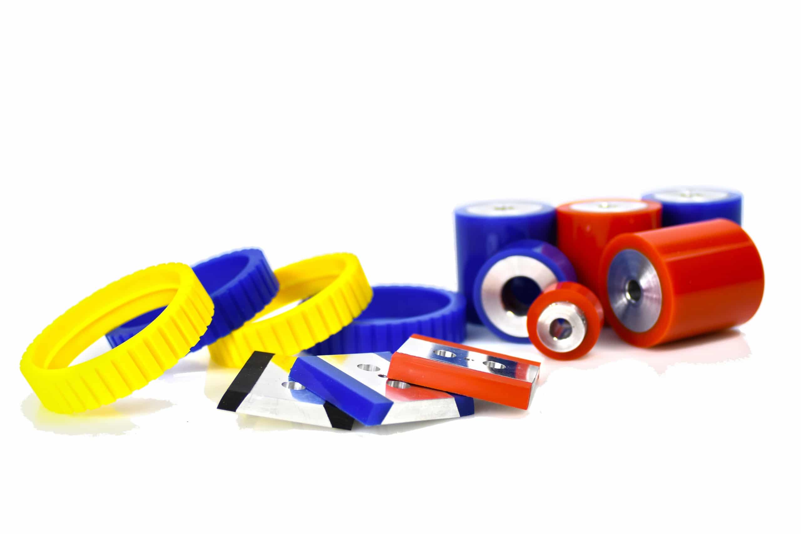 4 Pcs Rubber Roller Printmaking Glue Roll Plastic Child
