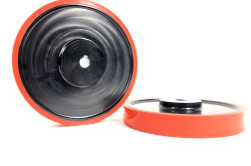 Orange Poly Coated Wheel
